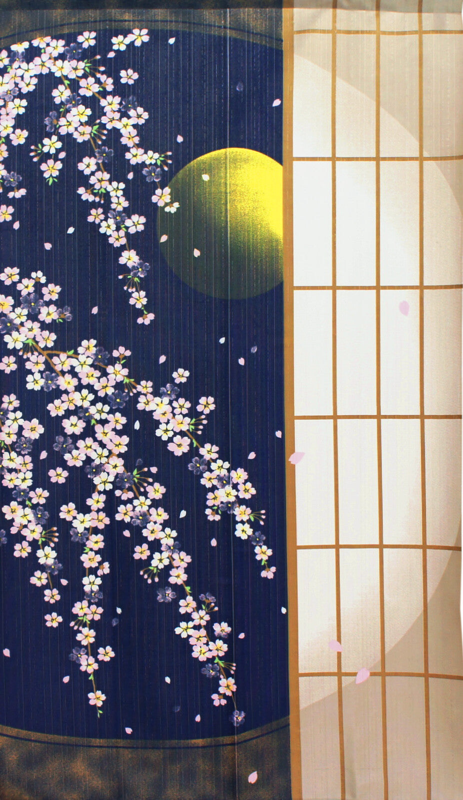 日式門簾|障子夜櫻-家居佈置-COSMOS-七時雜貨 700zakka