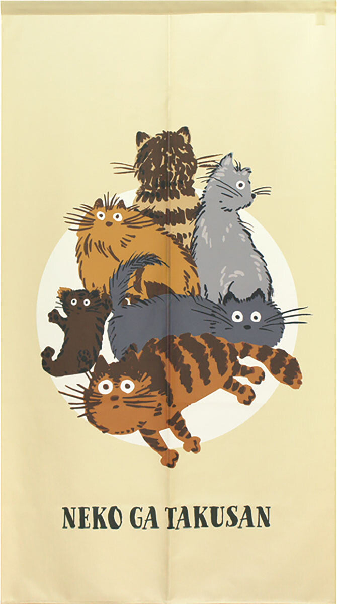 日式門簾|六隻小貓-家居佈置-COSMOS-七時雜貨 700zakka