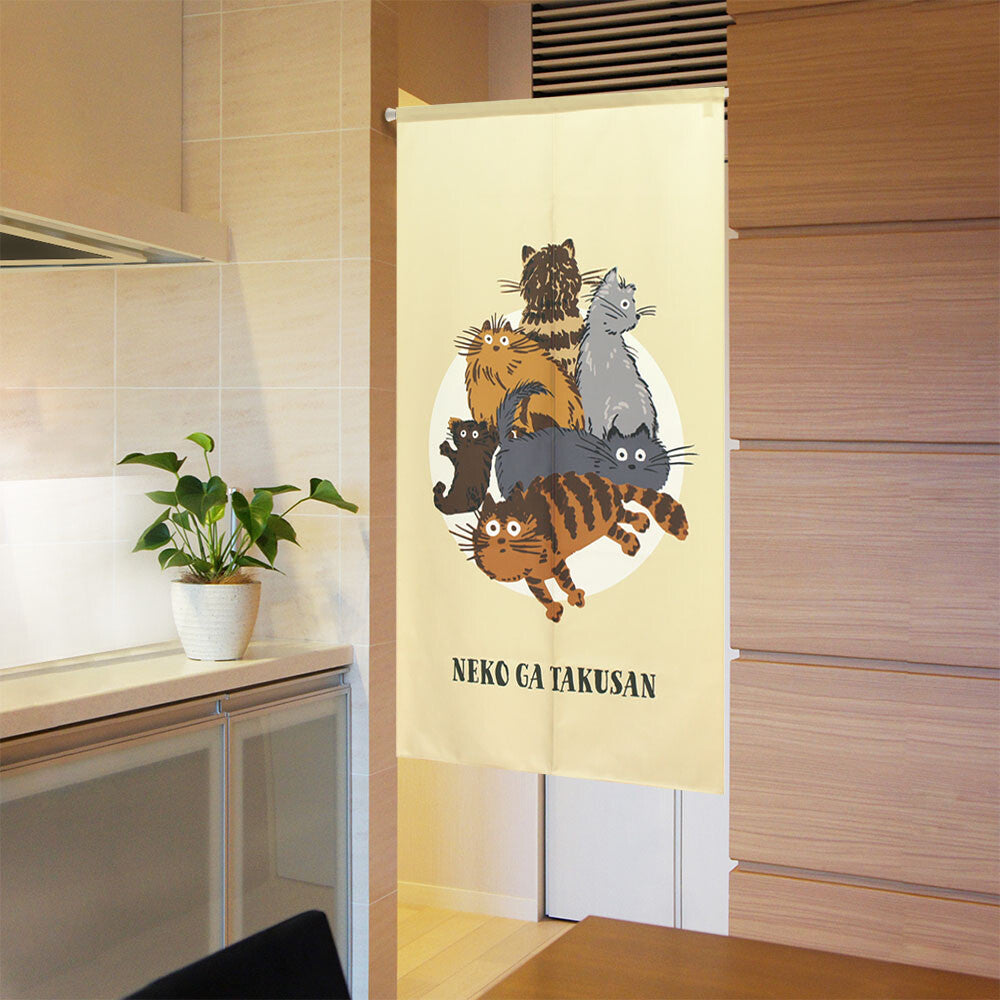 日式門簾|六隻小貓-家居佈置-COSMOS-七時雜貨 700zakka