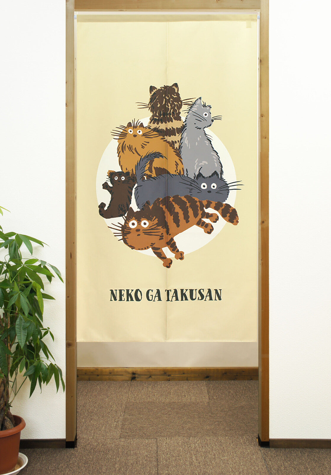 日式門簾|六隻小貓-家居佈置-COSMOS-七時雜貨 700zakka