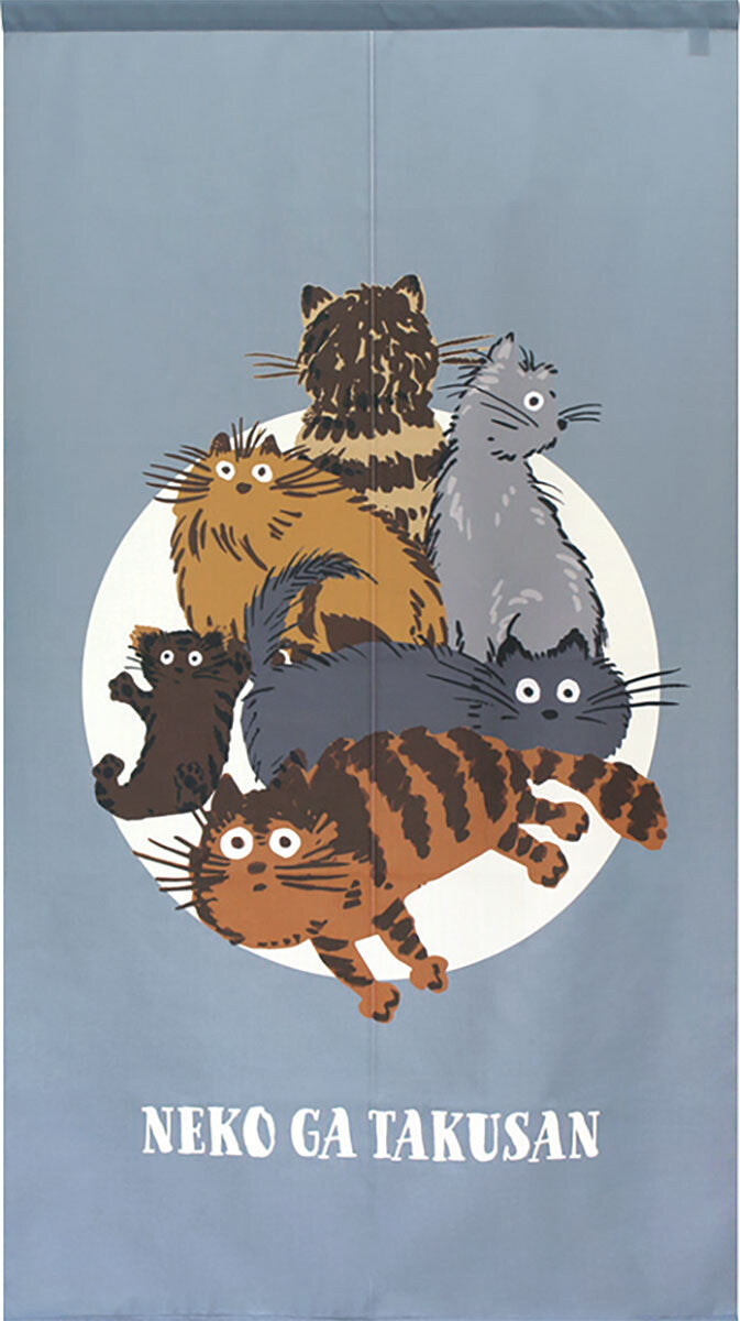 日式門簾|六隻小貓-家居佈置-COSMOS-七時雜貨 700zakka