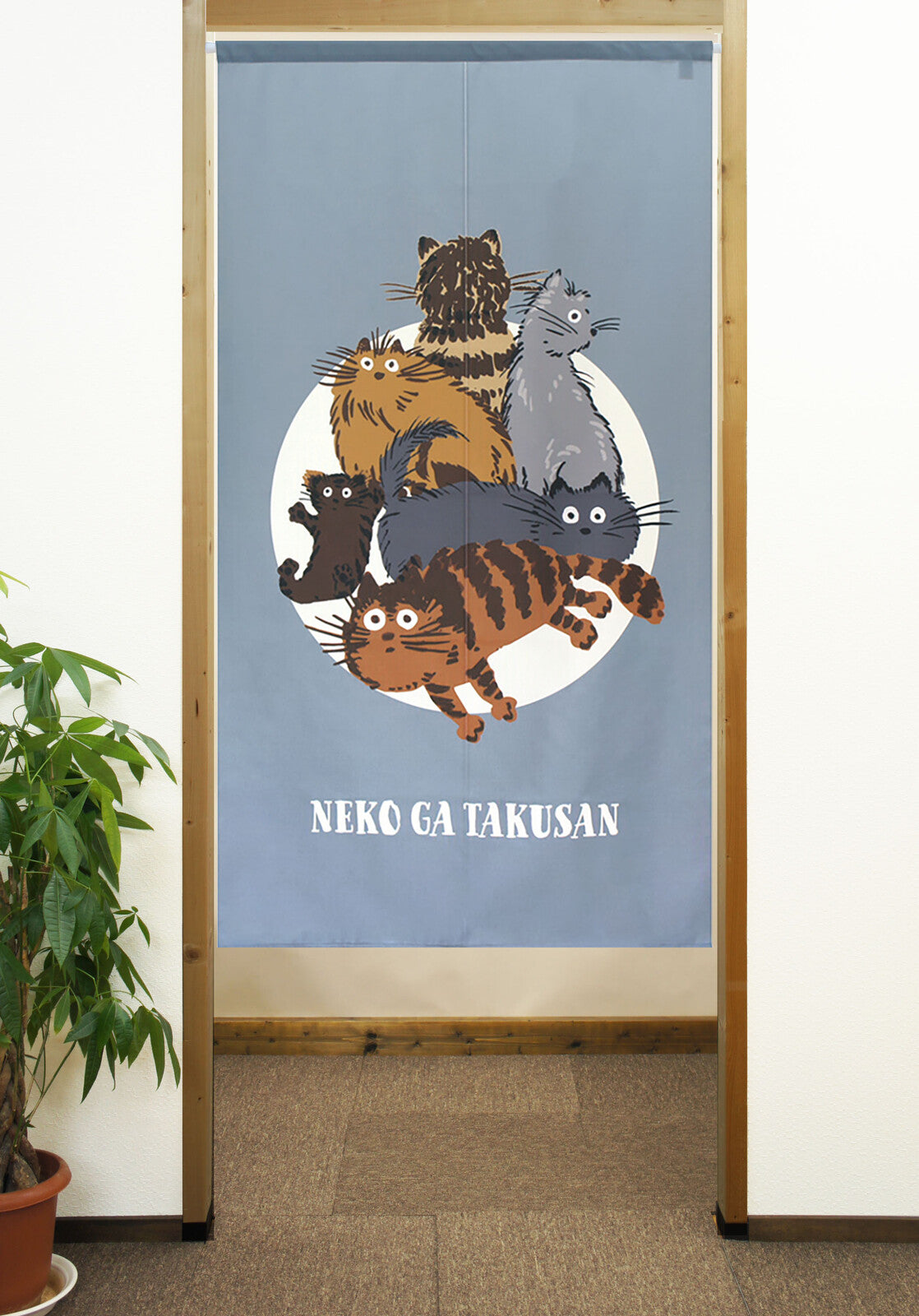 日式門簾|六隻小貓-家居佈置-COSMOS-七時雜貨 700zakka