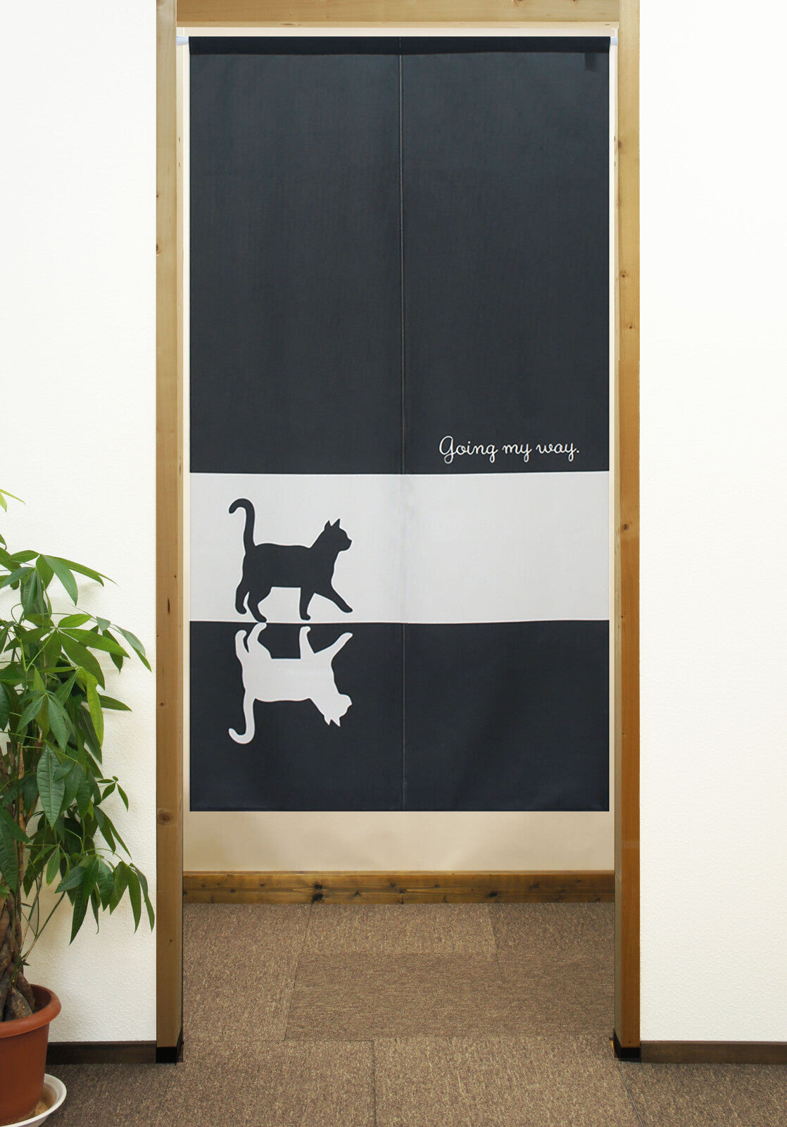 日式門簾|倒影貓-家居佈置-COSMOS-七時雜貨 700zakka