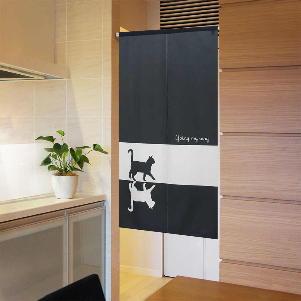 日式門簾|倒影貓-家居佈置-COSMOS-七時雜貨 700zakka