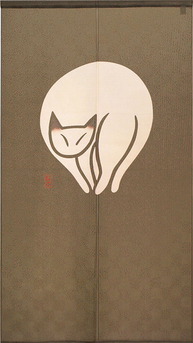 日式門簾|眯眯眼貓-家居佈置-COSMOS-七時雜貨 700zakka