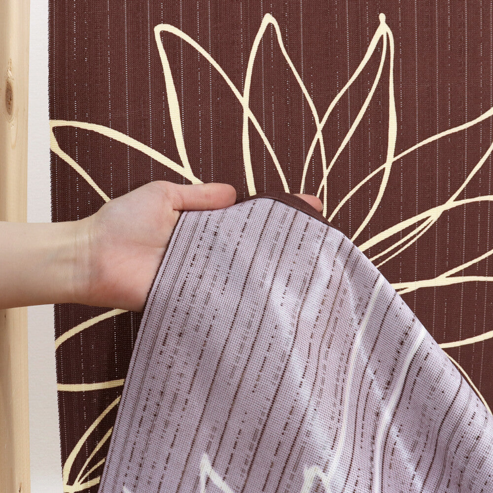 日式門簾|簡約線條花朵 加長版-家居佈置-COSMOS-七時雜貨 700zakka