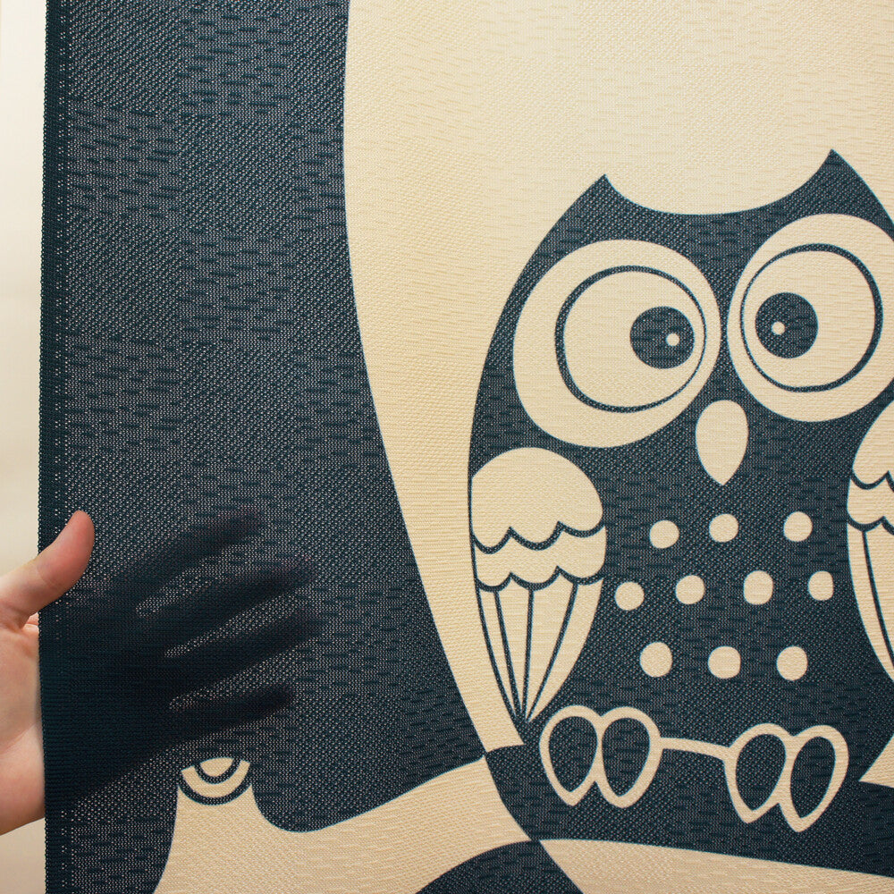 日式門簾|貓頭鷹與樹葉-家居佈置-COSMOS-七時雜貨 700zakka