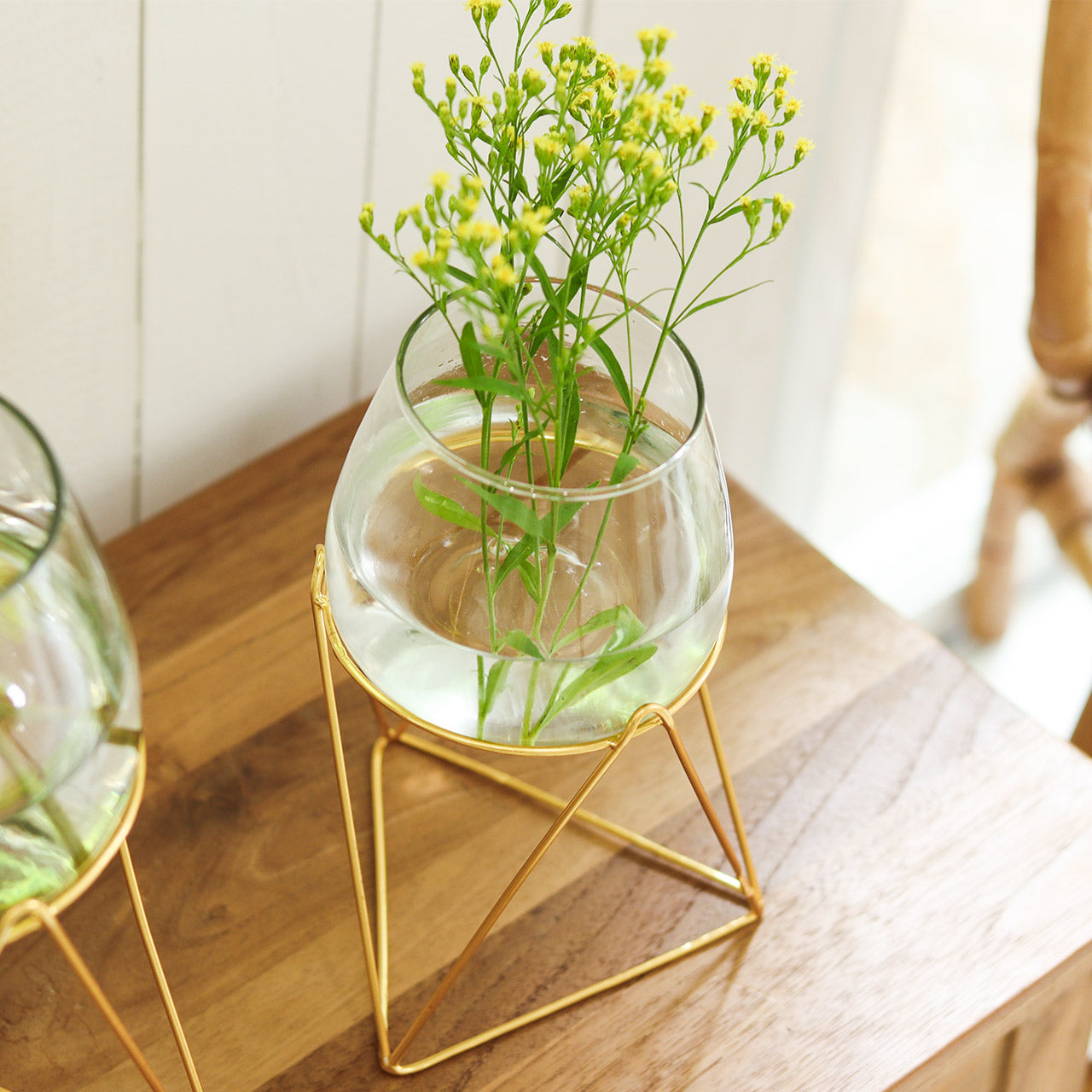 in bloom|金色鐵支架與玻璃花器-家居佈置-Creer-七時雜貨 700zakka