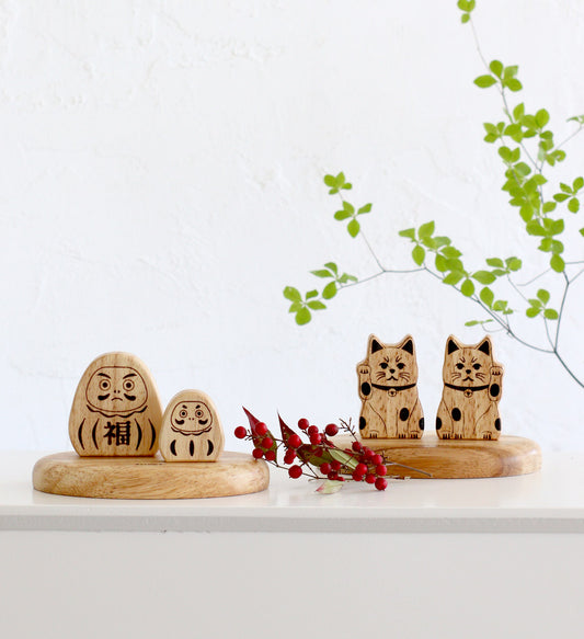 NEIN MARKE|木製招財貓達摩-家居佈置-Creer-七時雜貨 700zakka