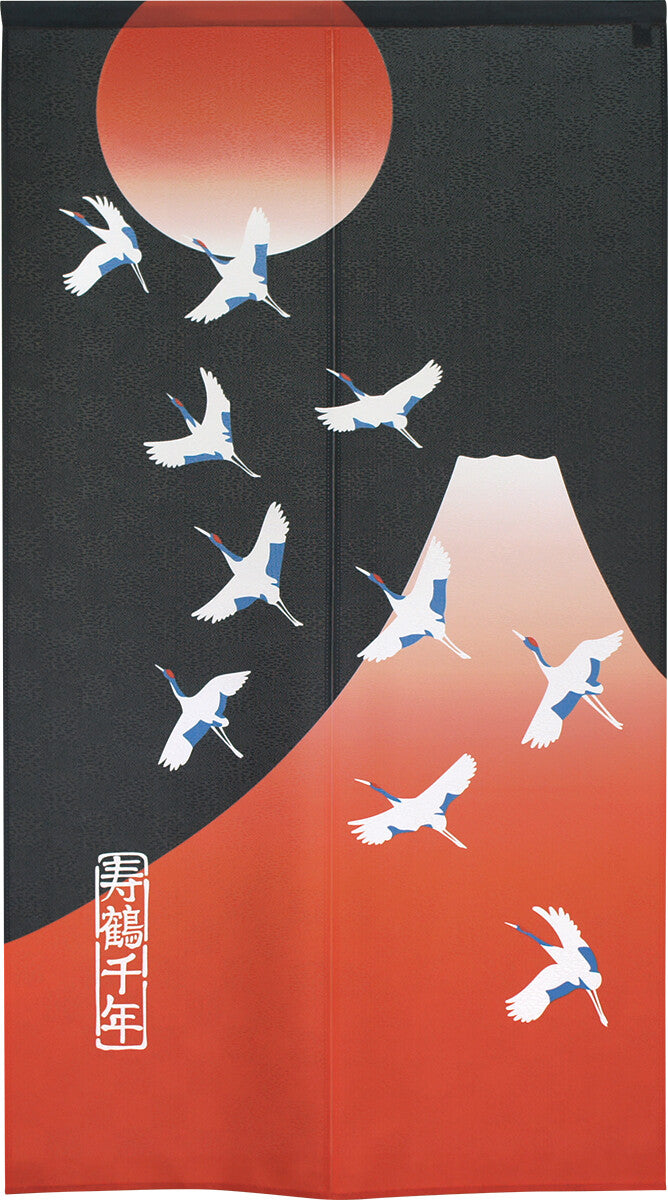 日式門簾|寿鶴千年-家居佈置-COSMOS-七時雜貨 700zakka