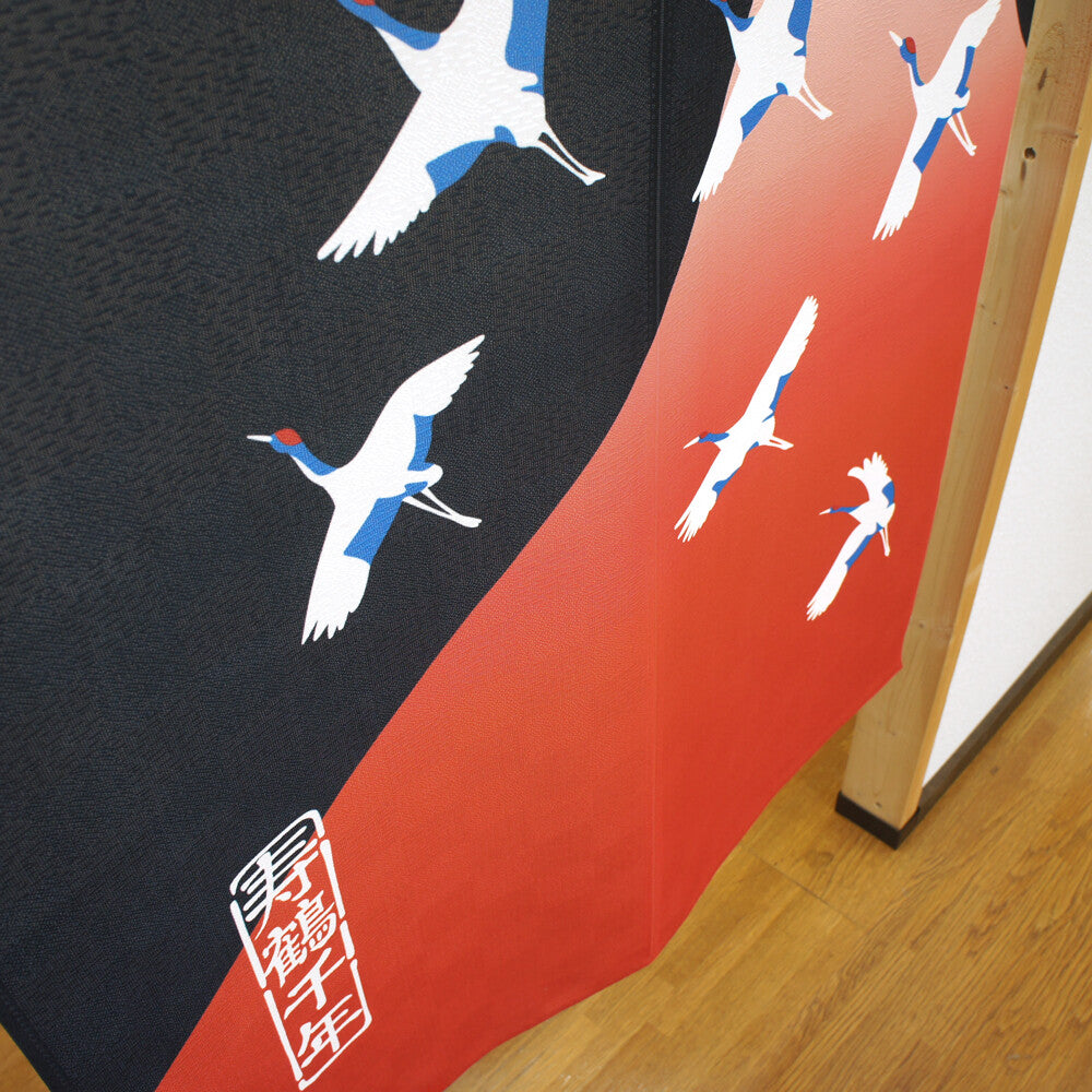 日式門簾|寿鶴千年-家居佈置-COSMOS-七時雜貨 700zakka