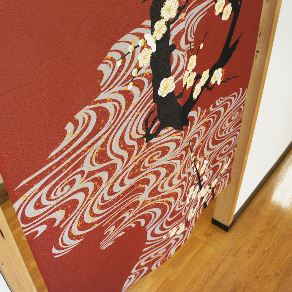 日式門簾|流水白梅-家居佈置-COSMOS-七時雜貨 700zakka