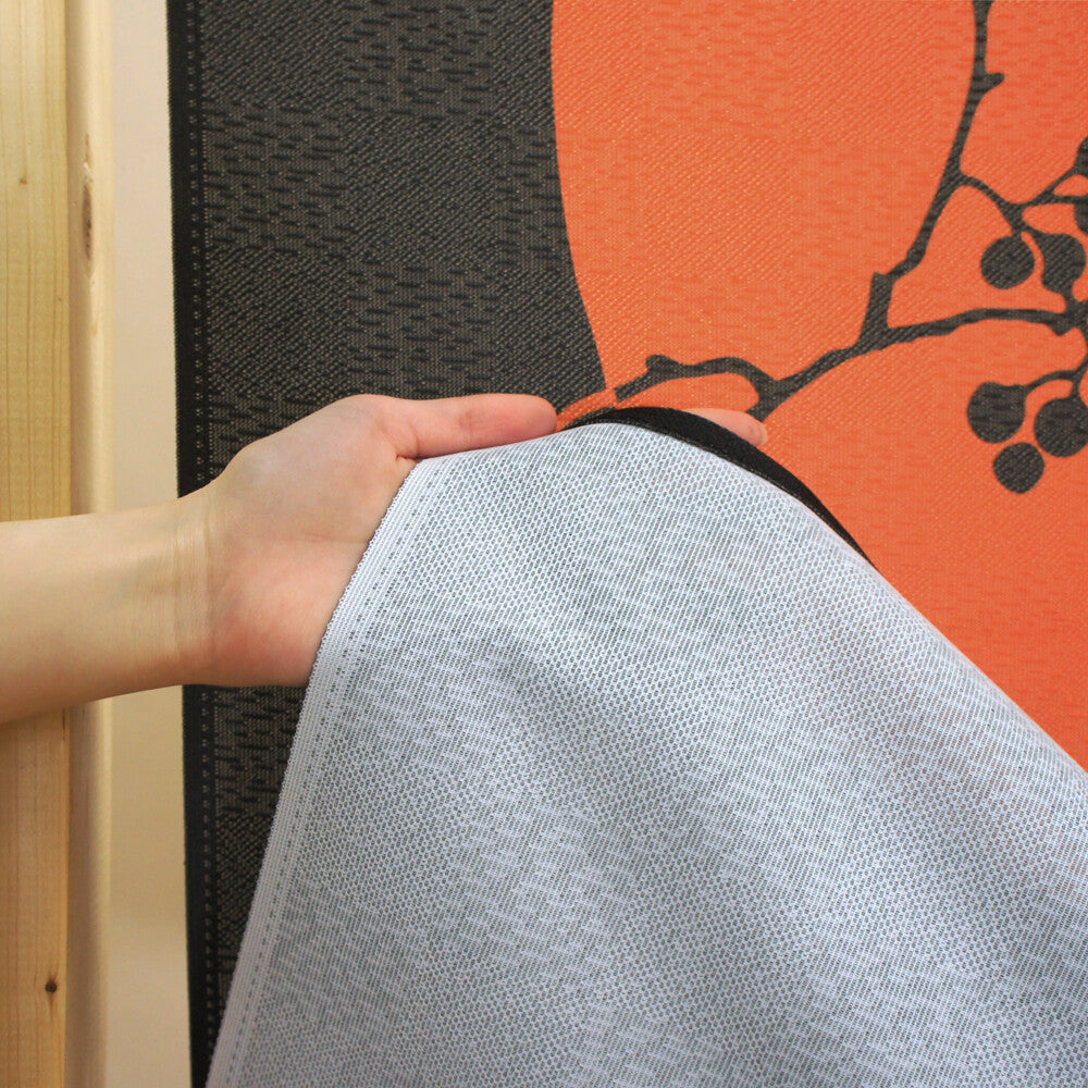 日式門簾|晚秋紅月-家居佈置-COSMOS-七時雜貨 700zakka