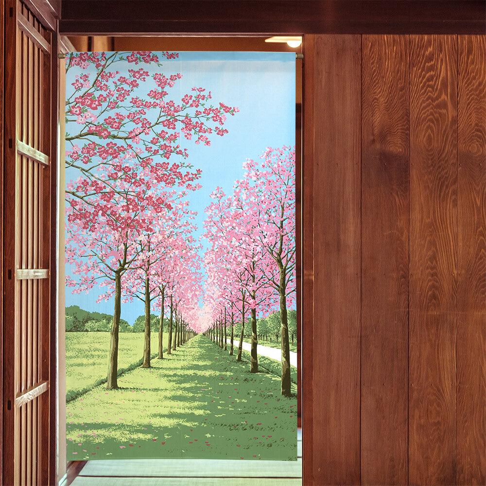 日式門簾|花並木-家居佈置-COSMOS-七時雜貨 700zakka