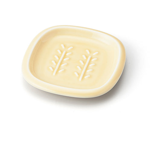 美濃燒|Crust陶瓷肥皂小碟 黃色-浴室用品-深山 miyama-七時雜貨 700zakka