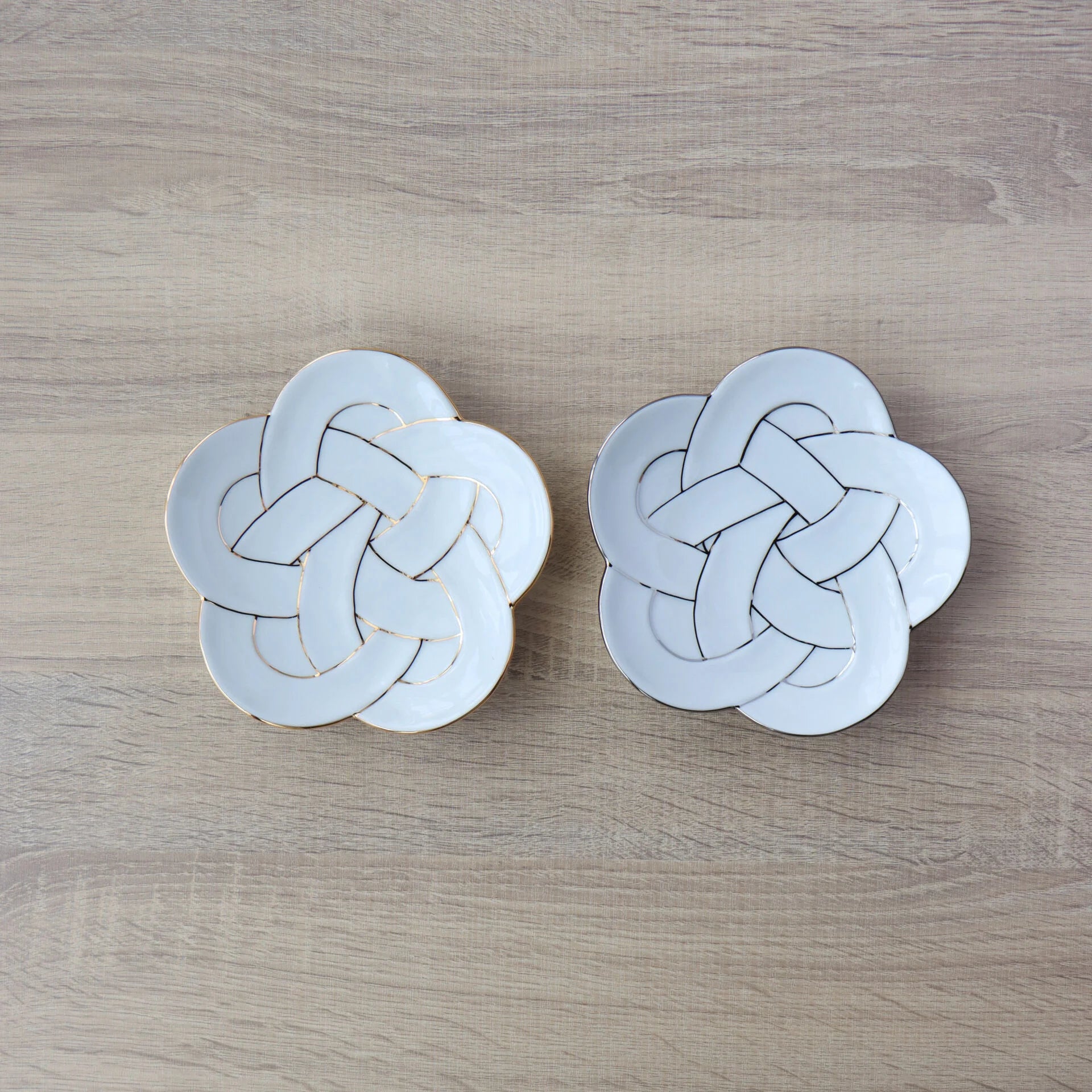 有田燒|水引梅結陶瓷碟 11cm/15cm-餐桌食器-田清窯-七時雜貨 700zakka