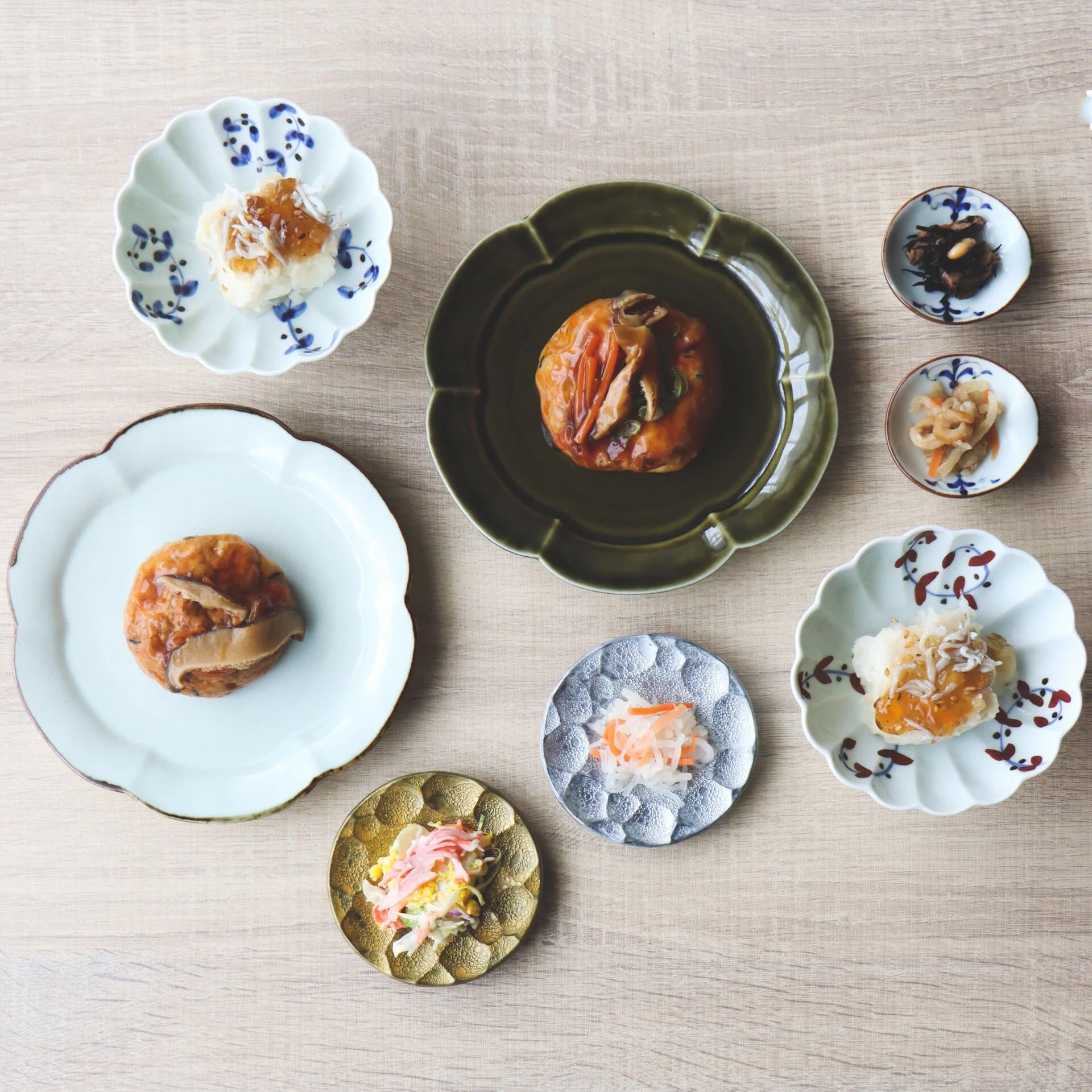 有田燒|輪花型陶瓷餐碟 21cm-餐桌食器-皓洋窯-七時雜貨 700zakka