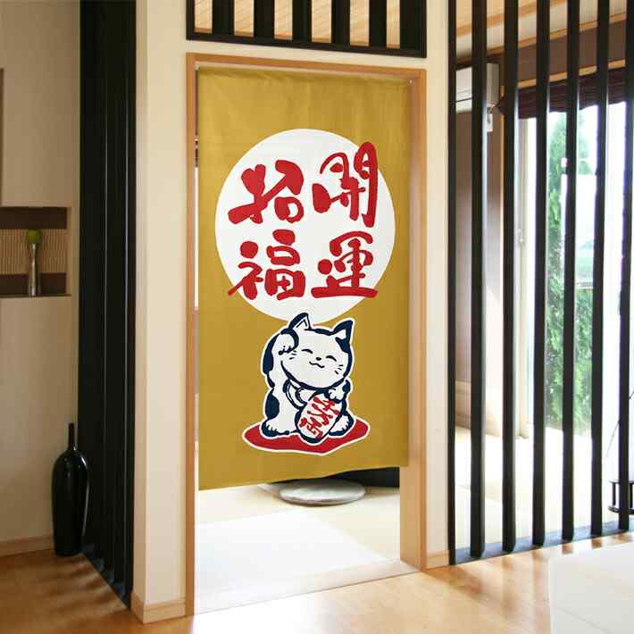 日式門簾|開運招福招財貓-家居佈置-COSMOS-七時雜貨 700zakka
