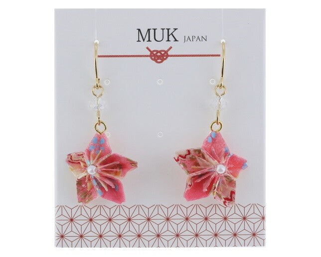 日本製MUK櫻花友禪和紙耳環 3色-MUK-半日休暇商店 Halfday Shop