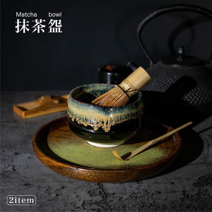 美濃燒｜天目金流抹茶碗 (木盒裝)