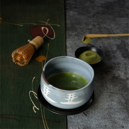 美濃燒｜鼠志野山水抹茶碗（木盒裝）-杯壺器具-AWASAKA-七時雜貨 700zakka