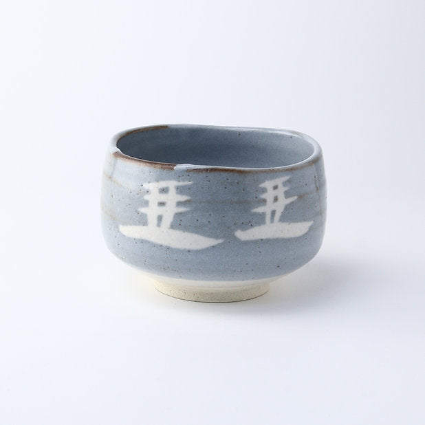 美濃燒｜鼠志野山水抹茶碗（木盒裝）-杯壺器具-AWASAKA-七時雜貨 700zakka