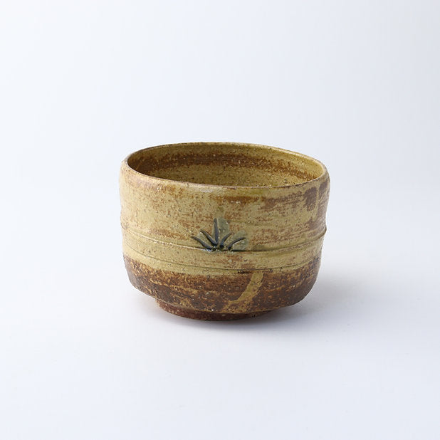 美濃燒｜桂山窯手作 黄瀬戸筒型小抹茶碗 (木箱入)