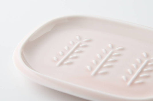 美濃燒｜Crust陶瓷肥皂碟 粉色-浴室用品-深山 miyama-七時雜貨 700zakka
