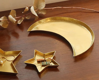 in bloom｜仿黃銅鐵製月亮托盤-家居佈置-Creer-七時雜貨 700zakka