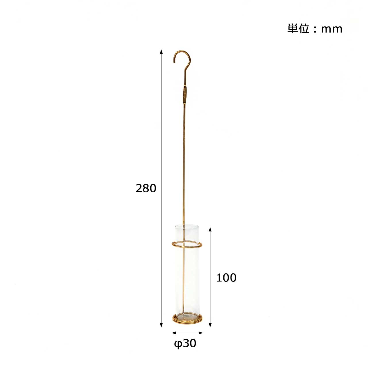 in bloom｜鐵掛勾懸挂式玻璃花瓶-家居佈置-Creer-七時雜貨 700zakka
