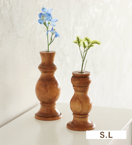 NEIN MARKE｜松木與玻璃一輪挿し花瓶 B-家居佈置-Creer-七時雜貨 700zakka