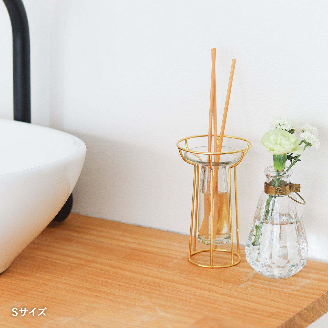 in bloom｜金色鐵架懸浮感玻璃花器-家居佈置-Creer-七時雜貨 700zakka