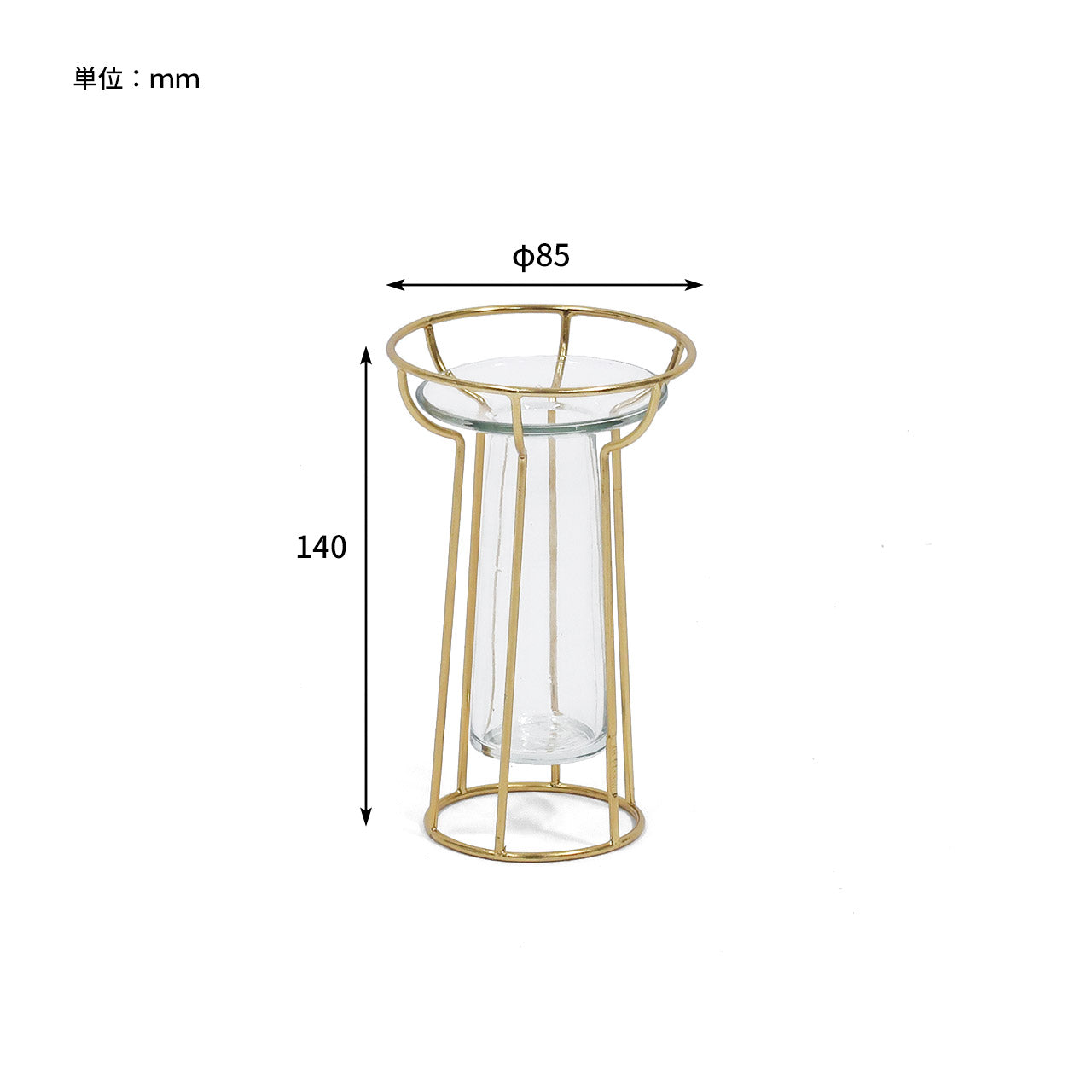 in bloom｜金色鐵架懸浮感玻璃花器-家居佈置-Creer-七時雜貨 700zakka