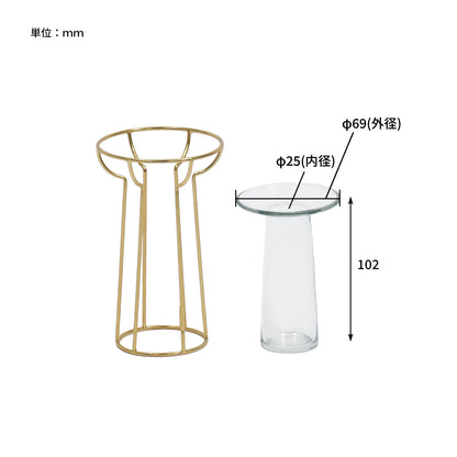 in bloom｜金色鐵架懸浮感玻璃花器-家居佈置-Creer-七時雜貨 700zakka