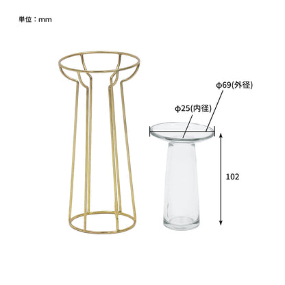 in bloom｜金色鐵架懸浮感玻璃花器-家居佈置-Creer-七時雜貨 700zakka