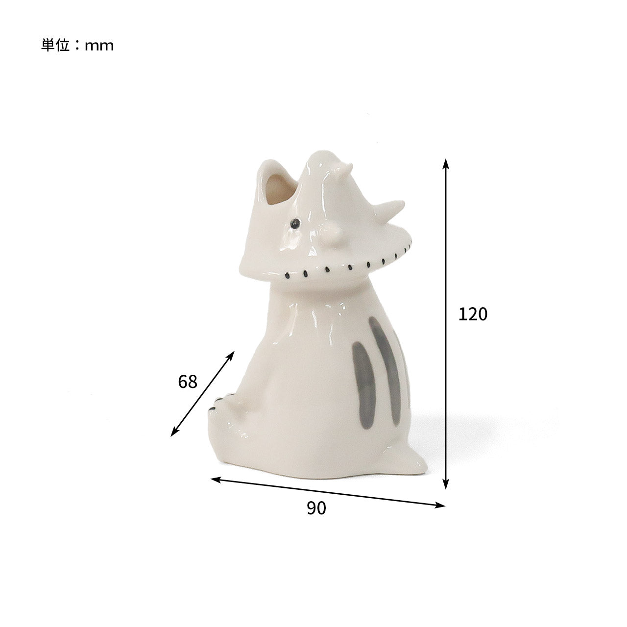 Sceneryvase｜恐龍造型白瓷花瓶/多功能收納筒-家居佈置-Creer-七時雜貨 700zakka