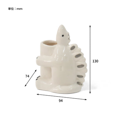 Sceneryvase｜恐龍造型白瓷花瓶/多功能收納筒-家居佈置-Creer-七時雜貨 700zakka
