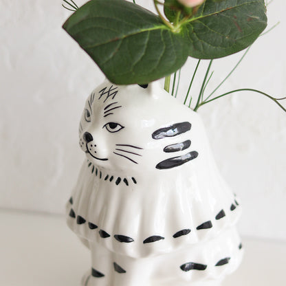 Sceneryvase｜貓狗造型白瓷花瓶/多功能收納筒-家居佈置-Creer-七時雜貨 700zakka