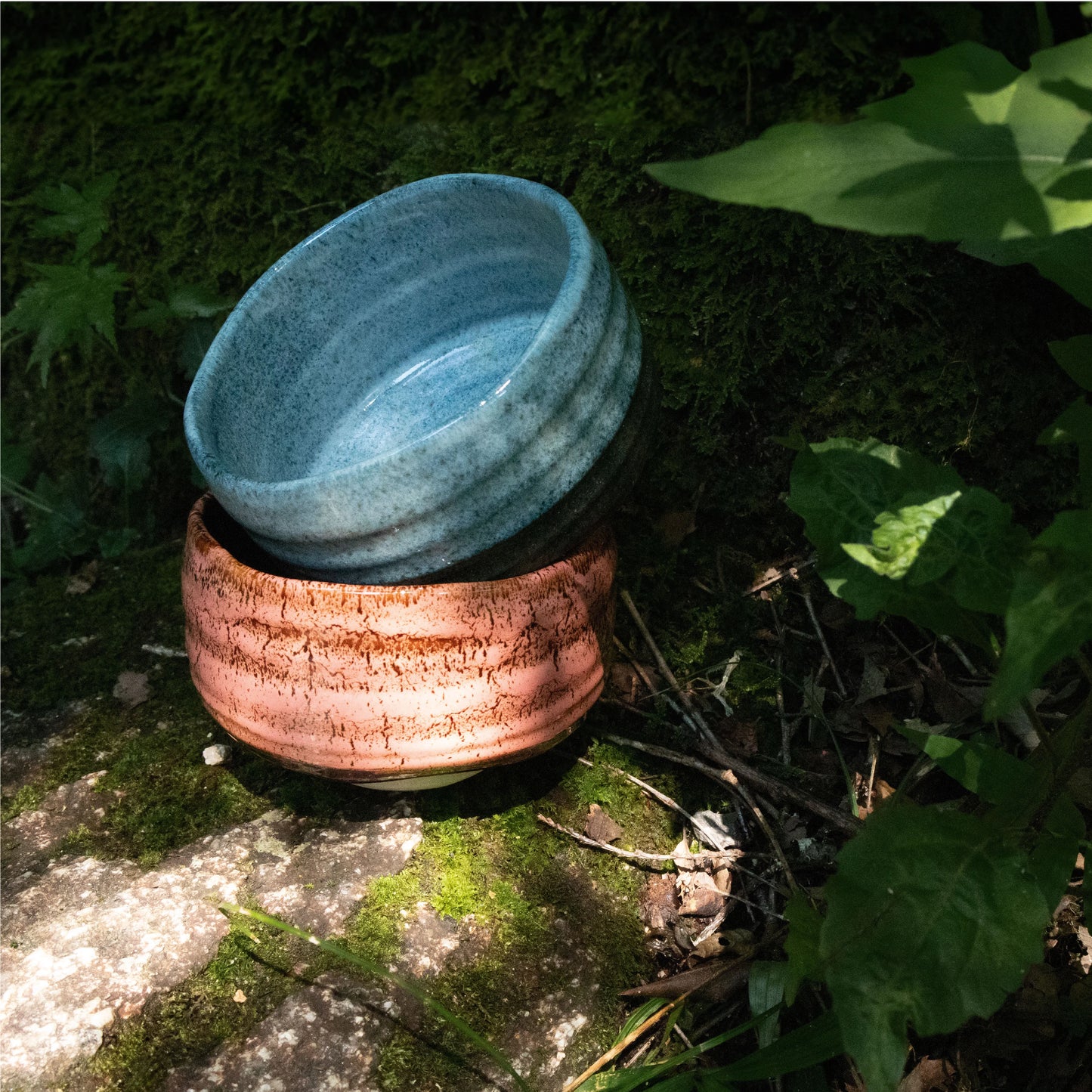 美濃燒｜山水青釉抹茶碗（木盒裝）