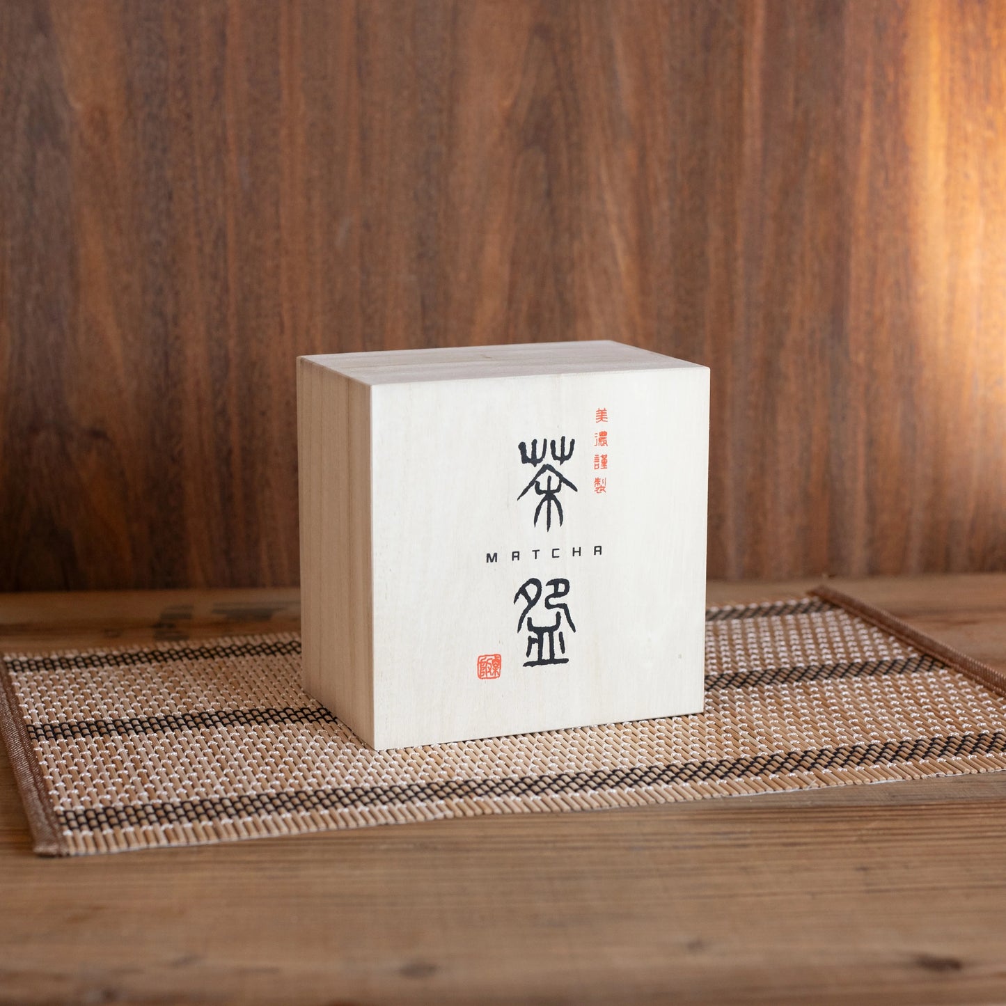 美濃燒｜飴釉紅流抹茶碗（木盒裝）